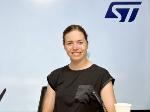 Celine Van Till at the ST headquarters in Geneva, sitting down to record our podcast conversation