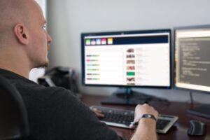 A developer using NanoEdge AI Studio