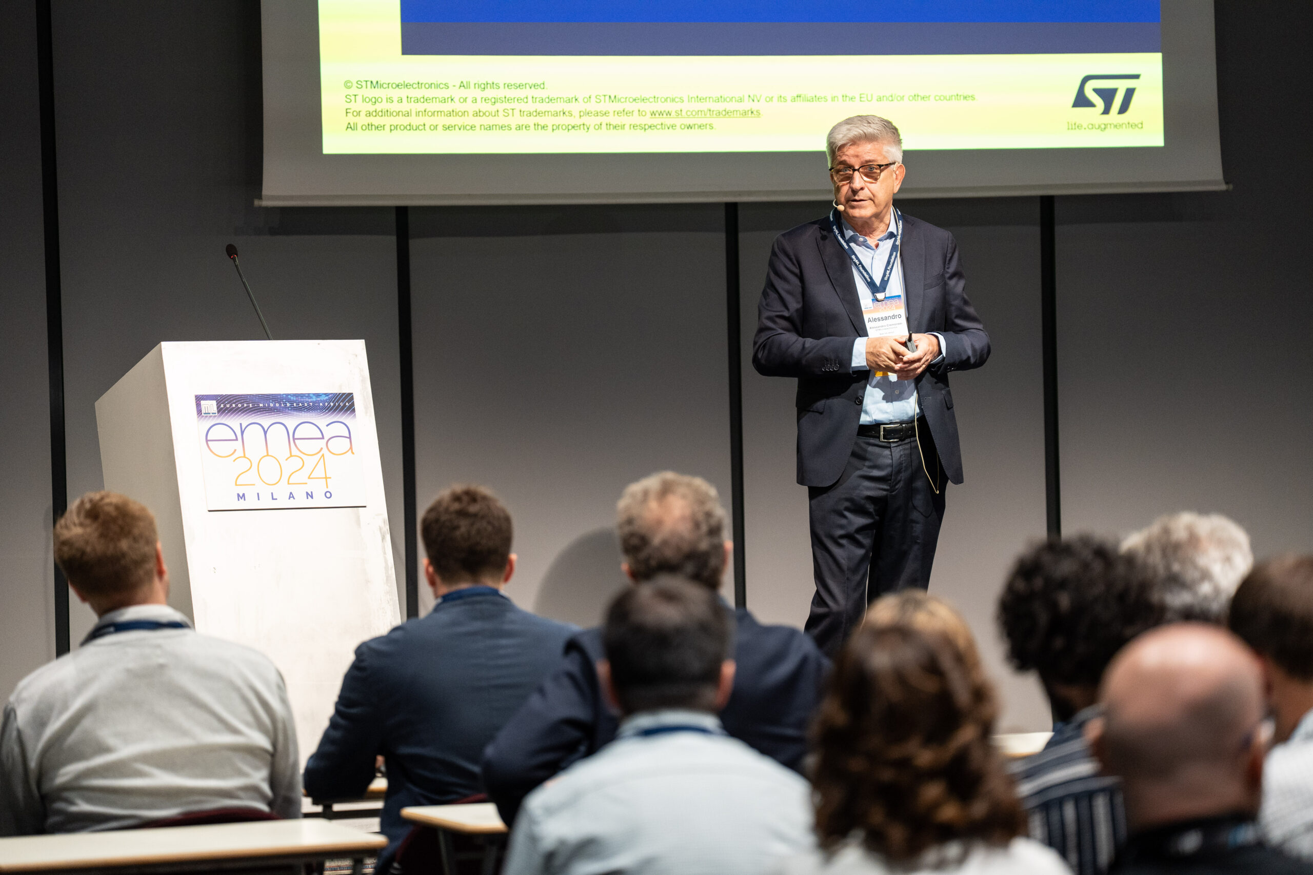 Alessandro Cremonesi (ST Chief Innovation Officer & Executive Vice President General Manager System Research and Applications) at TinyML EMEA 2024