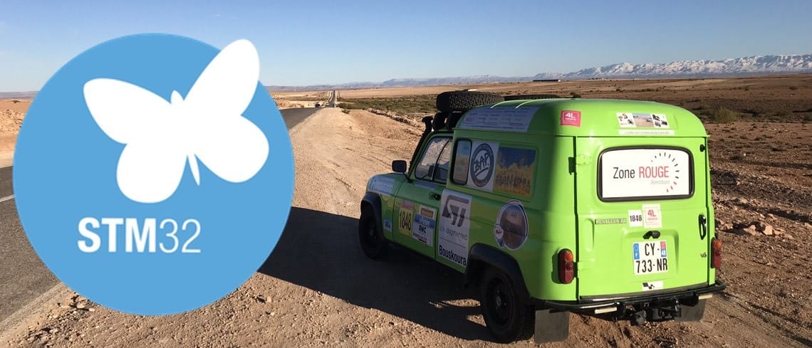 The ST sponsored car at the 4L Trophy