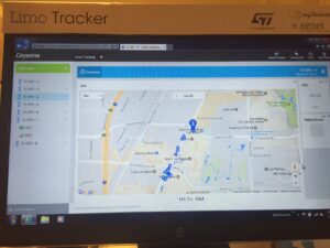 Screen capture of limo-tracking demo