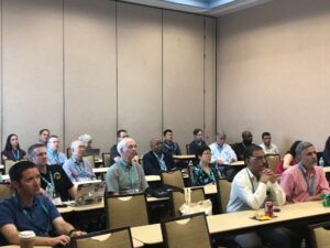 The audience at the Drone Curriculum presentation