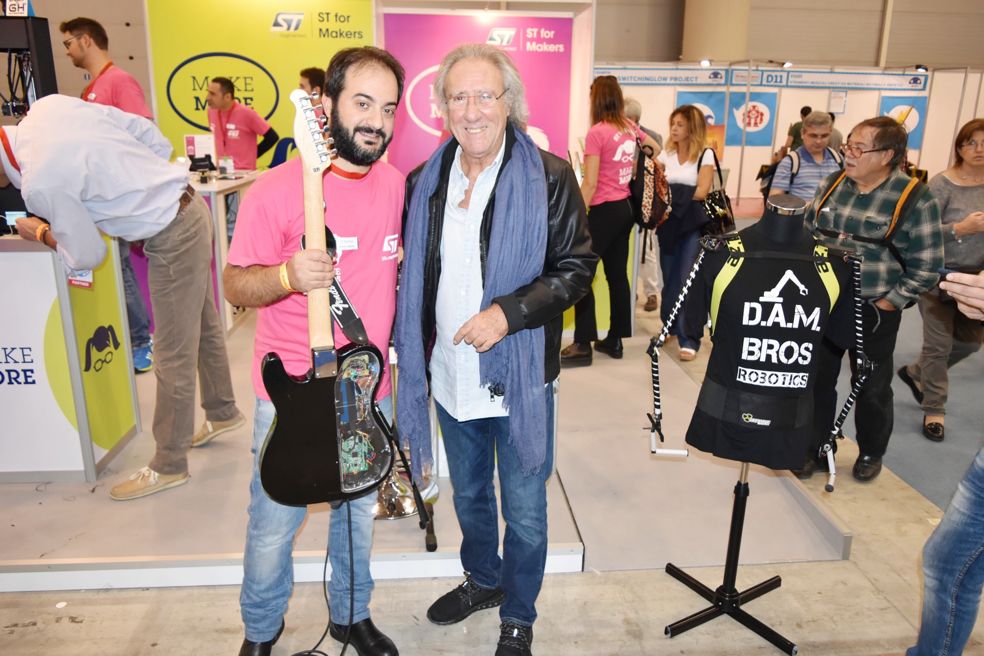 Maestro Gianni Mazza stopping by MakerfFaire for a visit