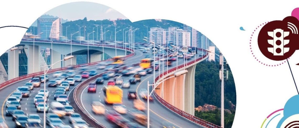Cars moving along an expressway