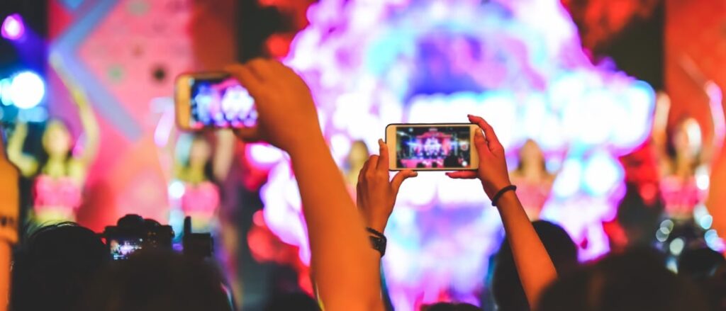A crowd at a concert