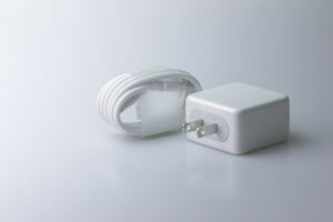 A small USB-C charger