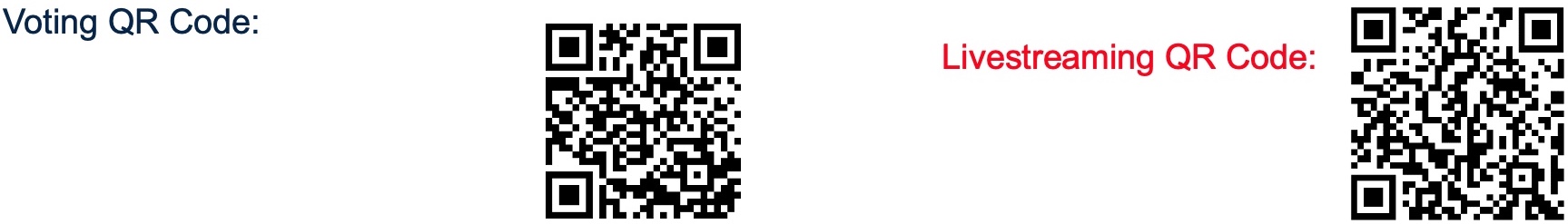 Voting and Live Stream QR Codes