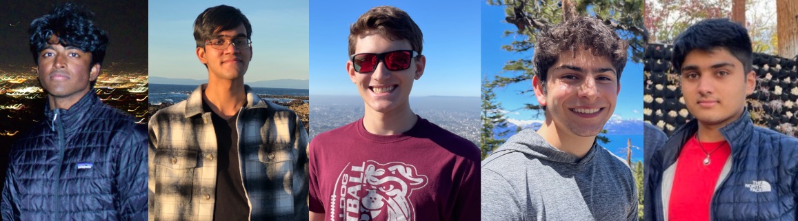 From left to right: Kavin Balakrishnan, Arunan Elamaran, Michael Davydov, Ryan Tabrizi, and Keshav Vyas