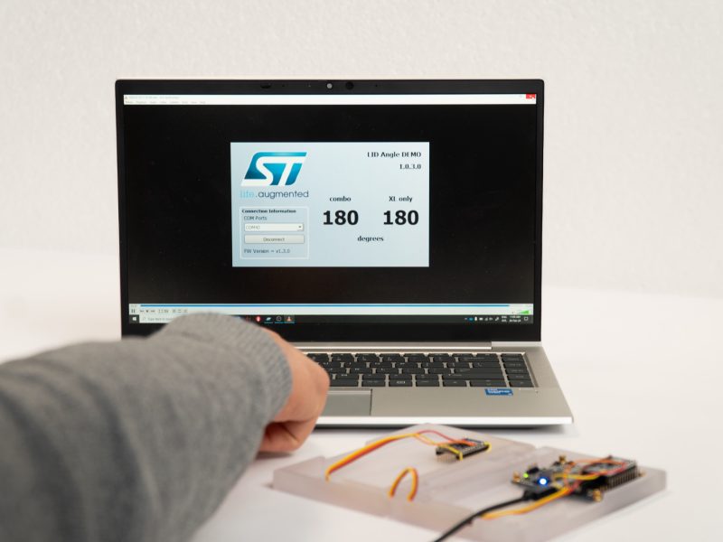 ST's lid angle application with two LSM6DSV16Xs