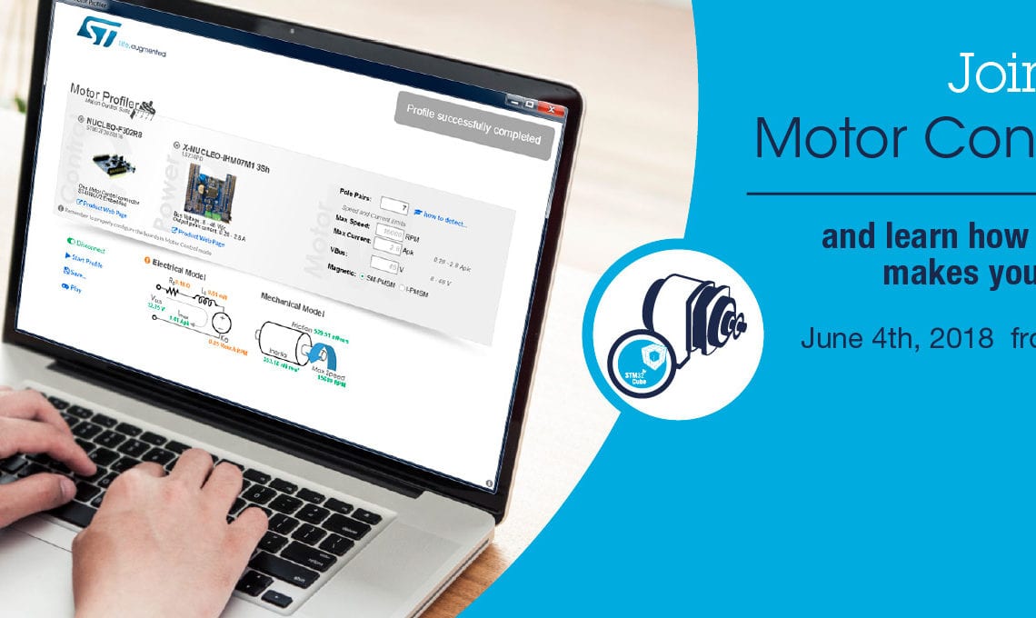 Join our STM32 Motor Control Webinar – June 4th, 15:00-16:00 CET!