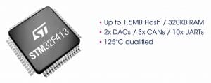 The feature-rich STM32F413 (Click to enlarge)