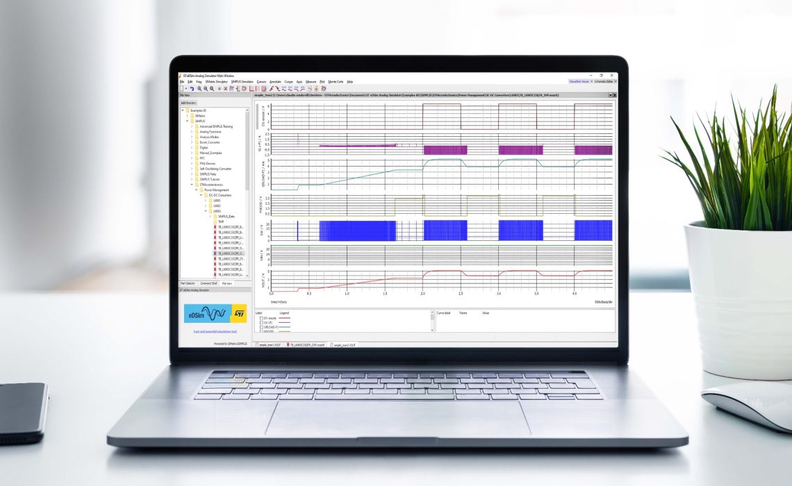 eDSim, a simulator 50x faster than PSpice with an unlimited license to the ST community