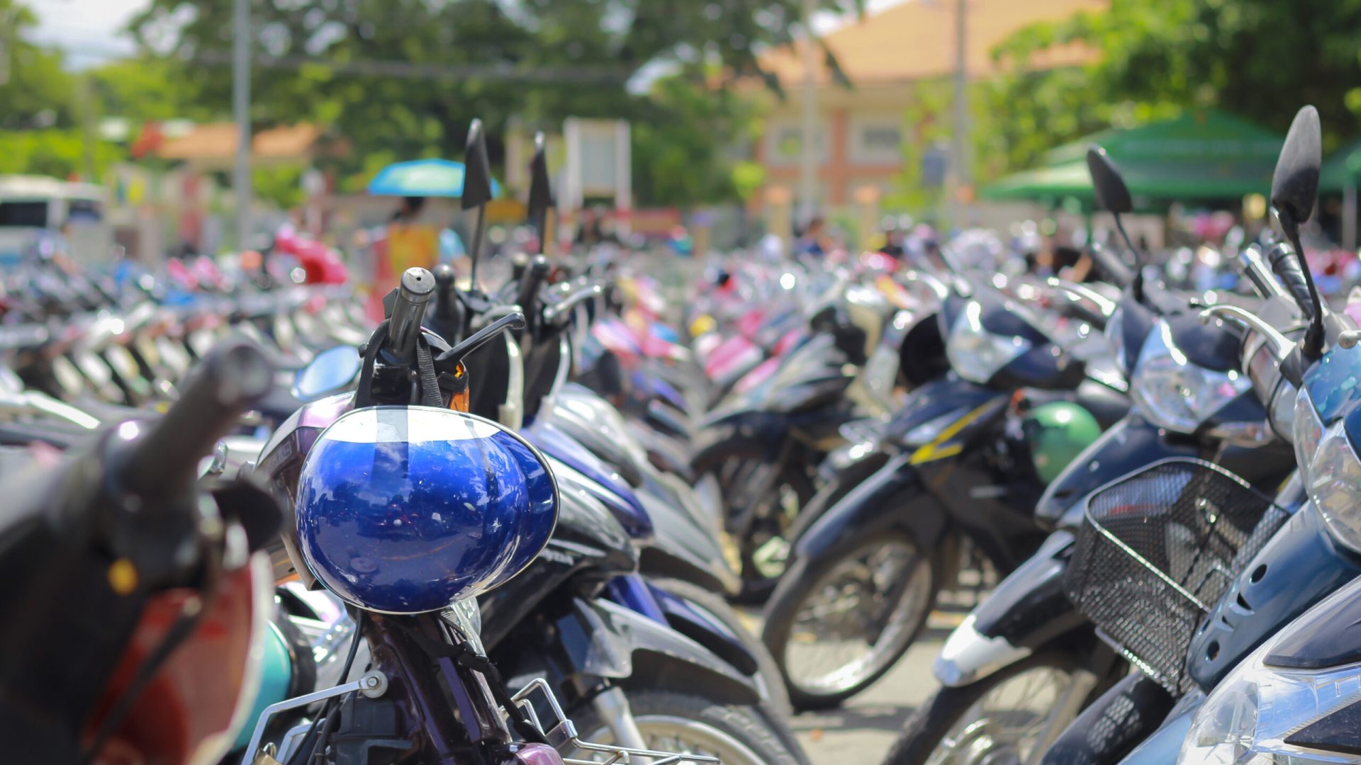 Parking at Hoang Van Thu Park, HCMC, Vietnam