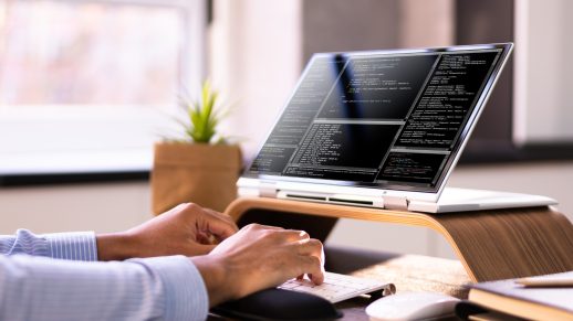African,American,Coder,Using,Computer,At,Desk.,Web,Developer