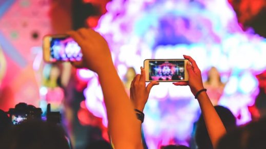 A crowd at a concert