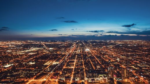 Chicago, Illinois, USA Skyline at Dusk