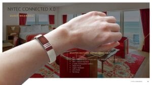 An example of the Connected X.0 wristband for guests